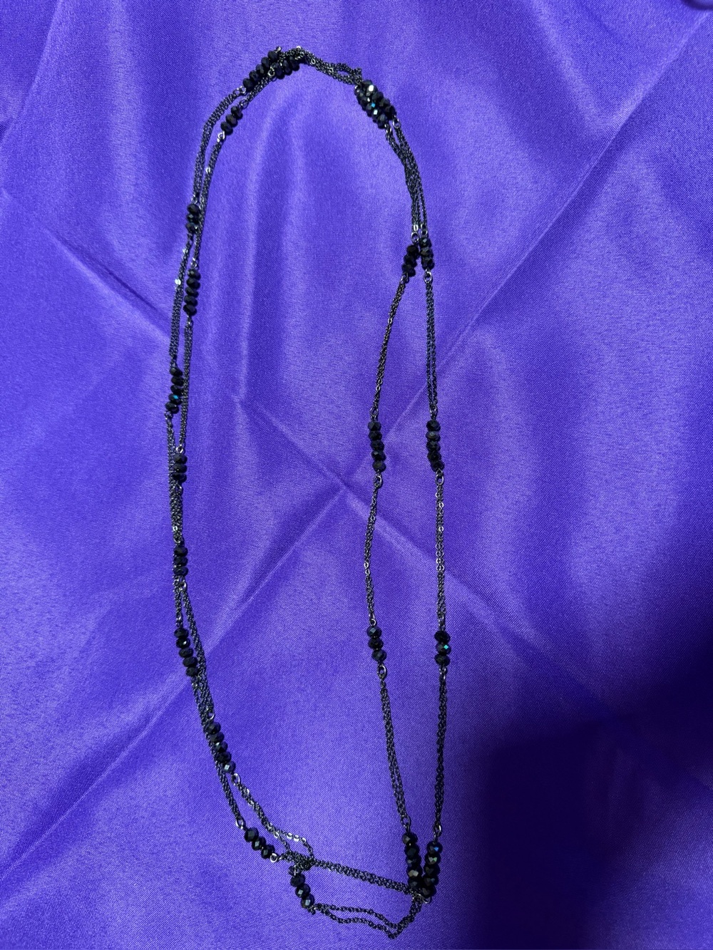 Park Lane Delicate Black Beaded Layering Necklace – New